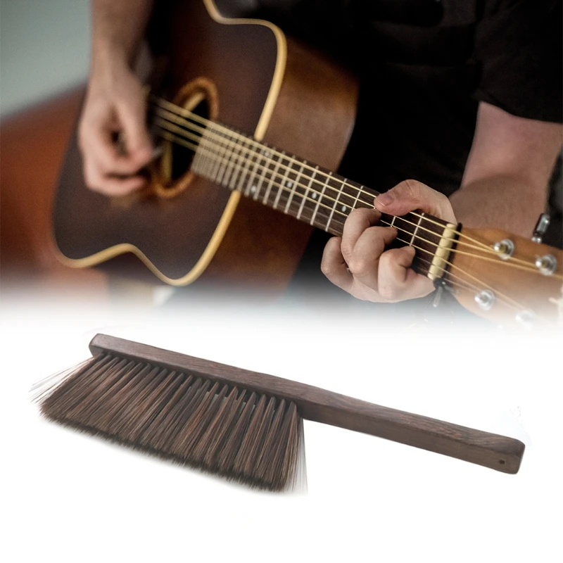 

Щетка для чистки музыкальных инструментов с деревянной ручкой, щетка для удаления пыли, китайский инструмент для чистки струн скрипки