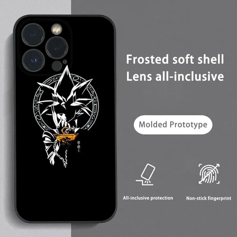Чехол для телефона Game Y-Yu-Gi-Oh iPhone 15 14 13 12 11 Pro Xs Max Mini XR X 7 8 Plus черный матовый мягкий