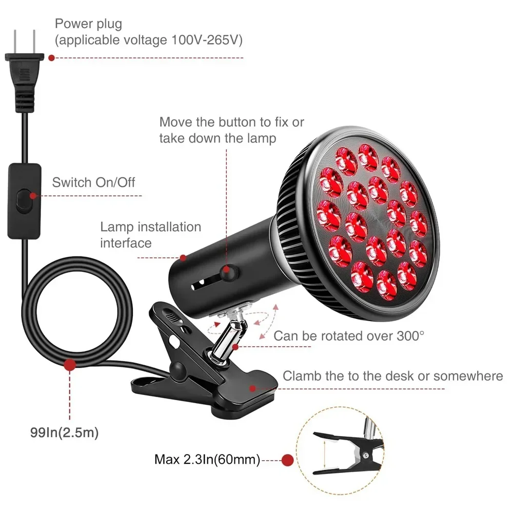 Красная терапевтическая лампа NoEnName_Null