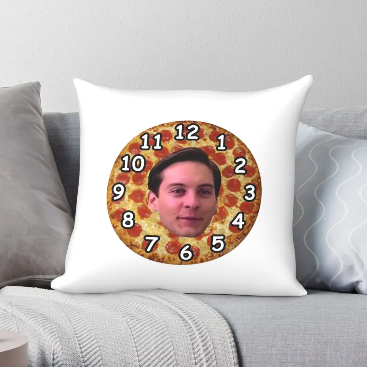 

Наволочка на подушку с изображением пиццы из полиэстера и льна