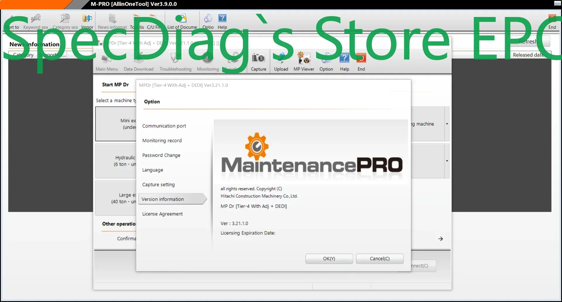 Фото SpecDiag HITACHI M-PRO AllinOneTool v4.0 [MPDr 4.1+Security+Tier-4 With Adj+DEDI] Никогда не расширяется №2