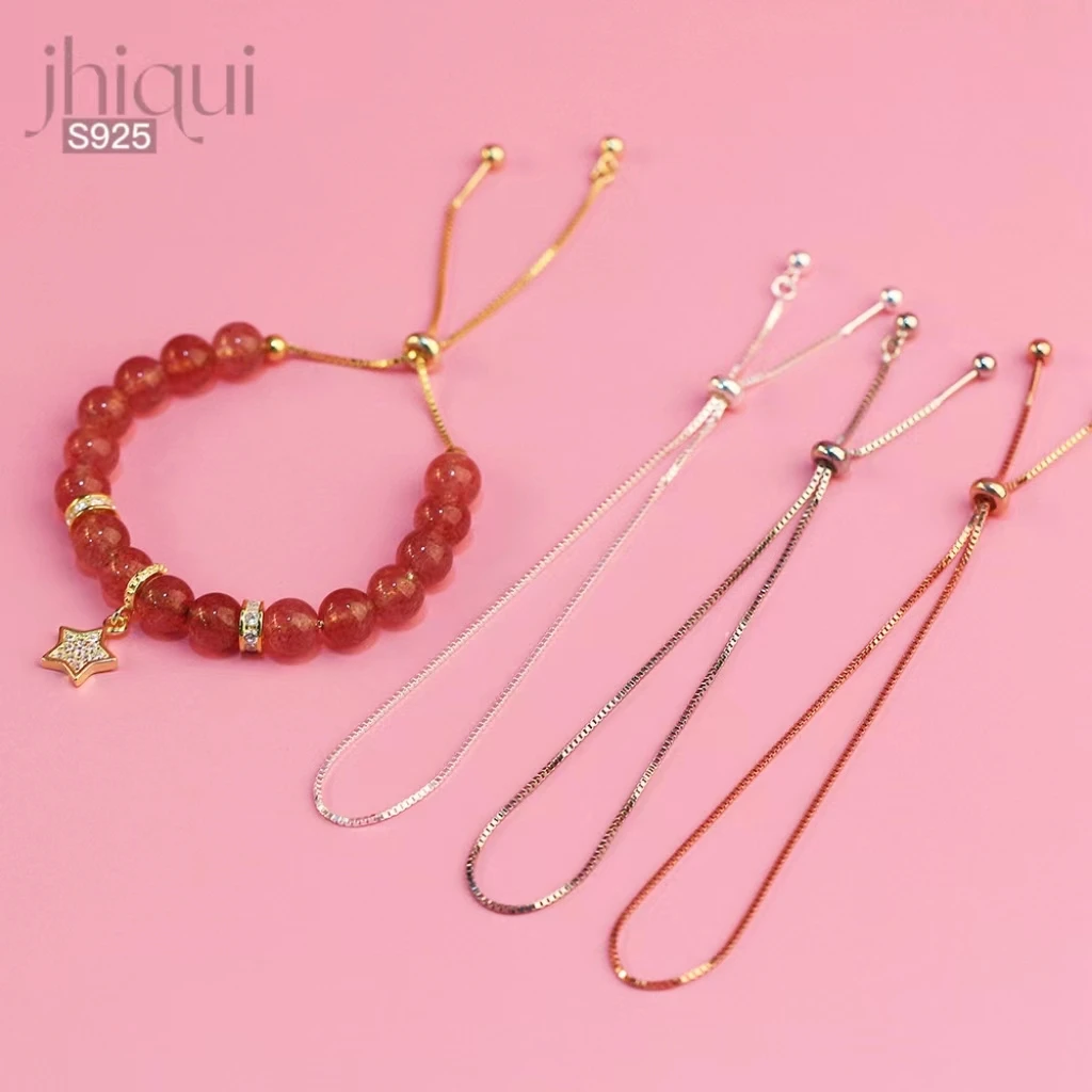 Цепочка из стерлингового серебра 925 пробы, регулируемая, 22/25/50 см, 0,8 мм, 1 шт.