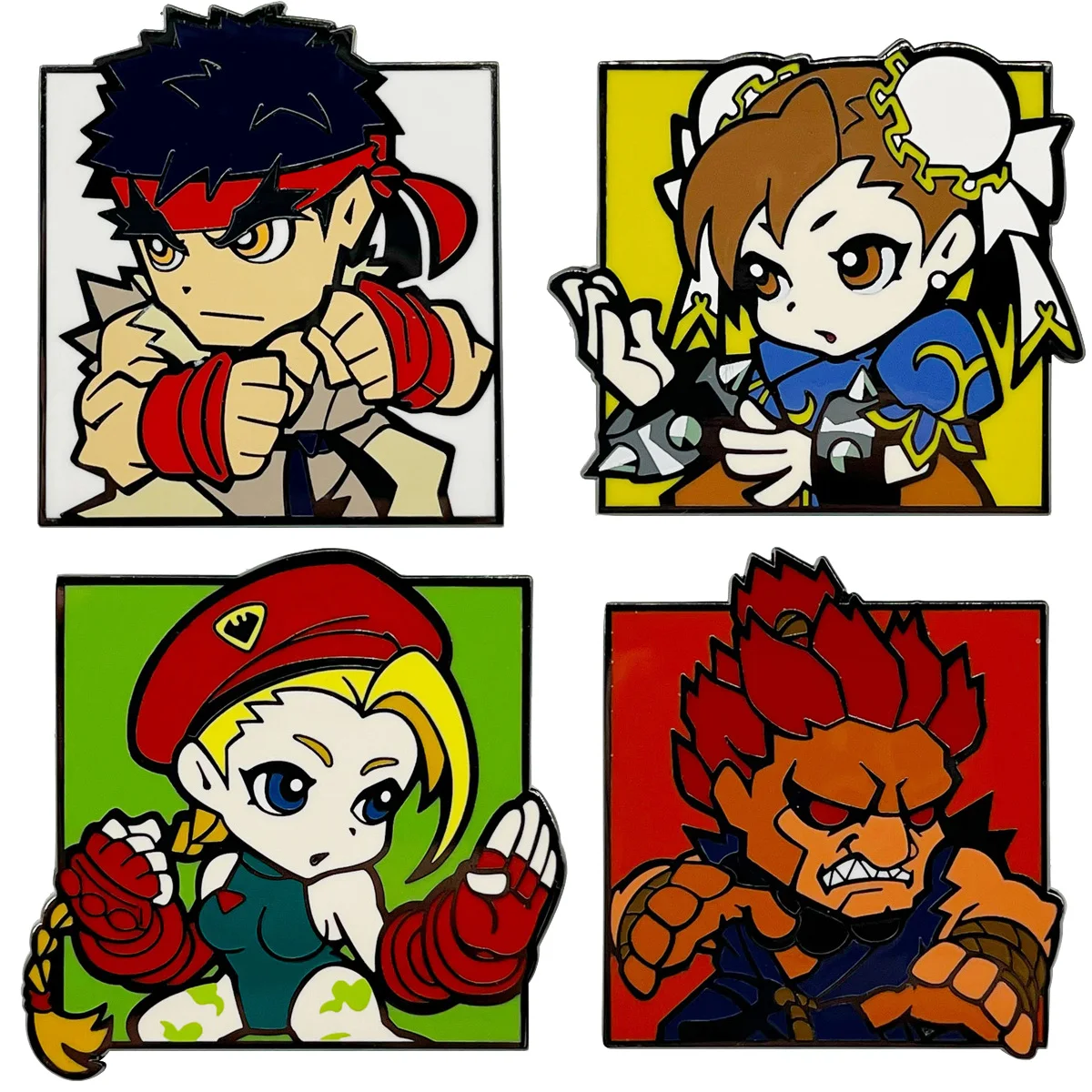Street Fighter Vintage Game Enamel Brooches 90s Cool Character Pins Clothes Backpack Lapels Fashion Jewelry Accessories Gifts