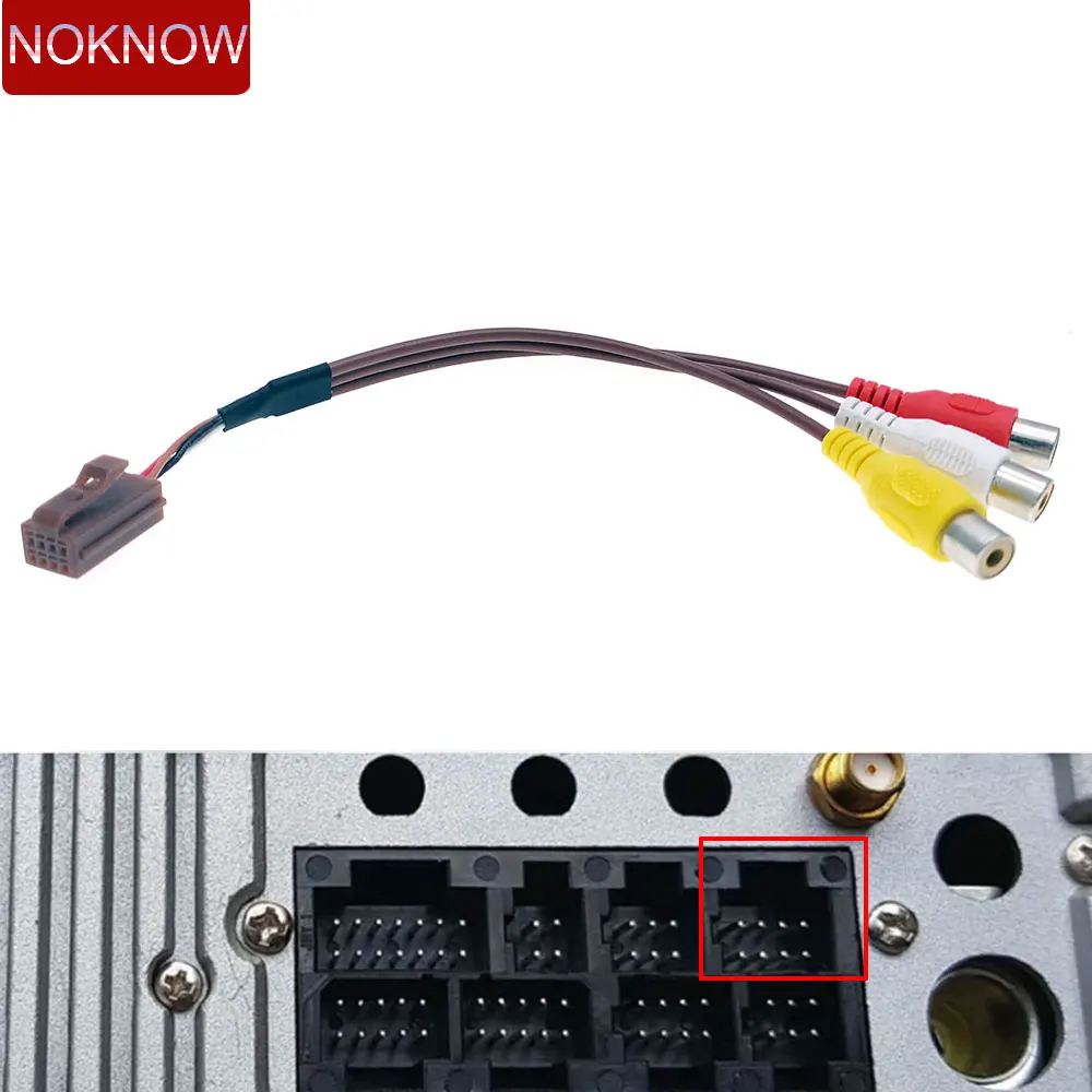 8-контактный Универсальный Автомобильный RCA-выход жгут проводов аудио AUX AV вход Кабельный адаптер соединитель проводки Android радиоаксессуары