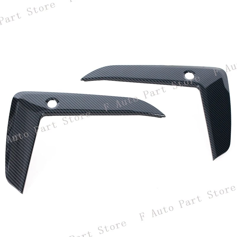 

2 шт. для BMW 5 серии G30 G38 2018 2019-2022 передний бампер из углеродного волокна, противотуманная фара, наклейка на брови, накладка на рамку, полоса