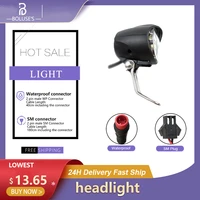 ebike headlight electric bicycle front light qd139 led safety warning lamp 12v24v36v48v60v72v smwaterproof connector