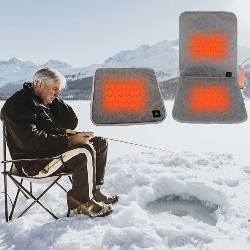 

Электрическая Подушка с подогревом USB, коврик для стула, для рыбалки, зимних видов спорта, матрас для сиденья, подогреватель, 3 режима, регулировка температуры, удобный