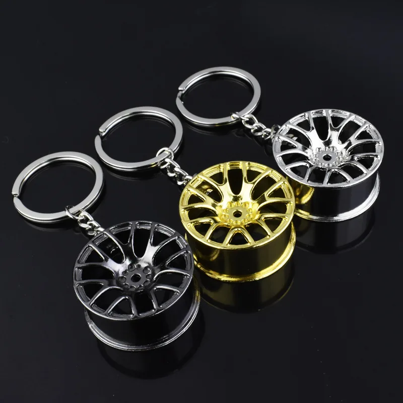 

Modified Wheel Key Chains Hub Metal Keychain Turbocharged Waistband Creative Gift Car Keyring Pendant Gift for Car Lover