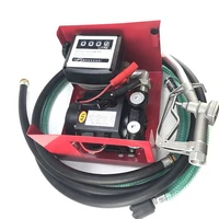 portable electric fuel oil pump dc 12v24v 550w with manual or auto nozzle dispensing kerosene