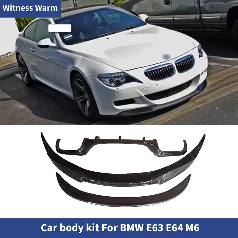 Набор из углеродного волокна для BMW 6 серий E63 E64 M6 2006-2010 передний бампер губа