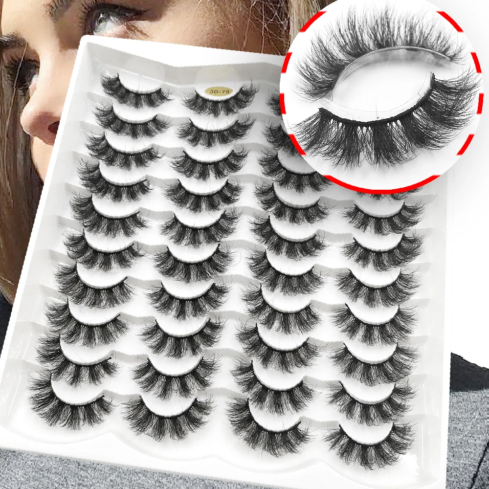 Lashes FalseEyelashes 8/20 Faux Mink Eyelashes 3D Messy Series More Fluffy Makeup Dramatic Volume Eyelashes Stretch Thick Long