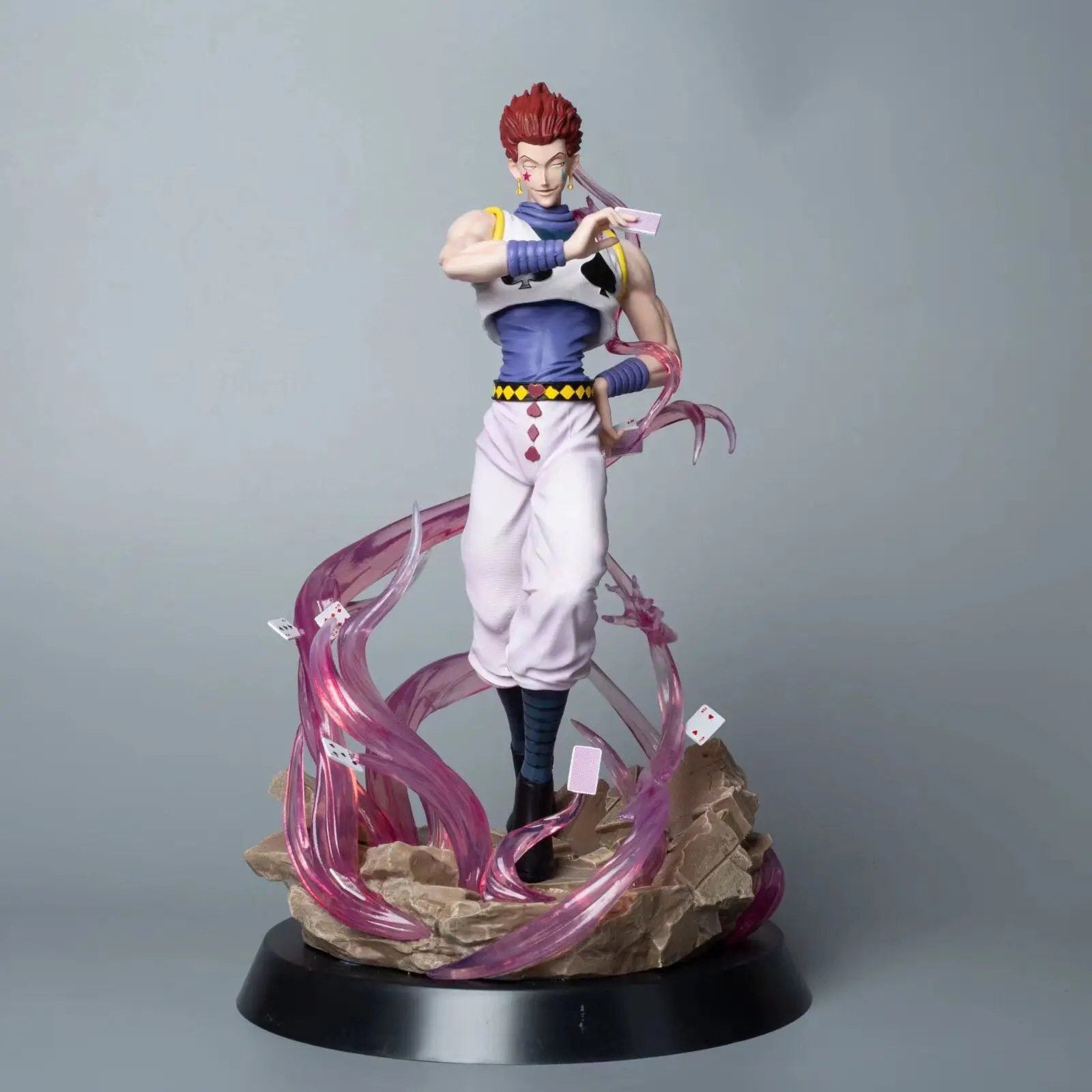 

Фигурка аниме 32 см, фигурка Hisoka, фигурка Hxh Hunter X, оригинальная сидячая статуя, Коллекционная модель из ПВХ, куклы, игрушки