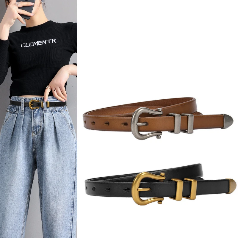 Luxury Belt Women's Decoration Versatile Fashion Jeans Top Layer Tree Jelly Vintage Belt Casual New Belt