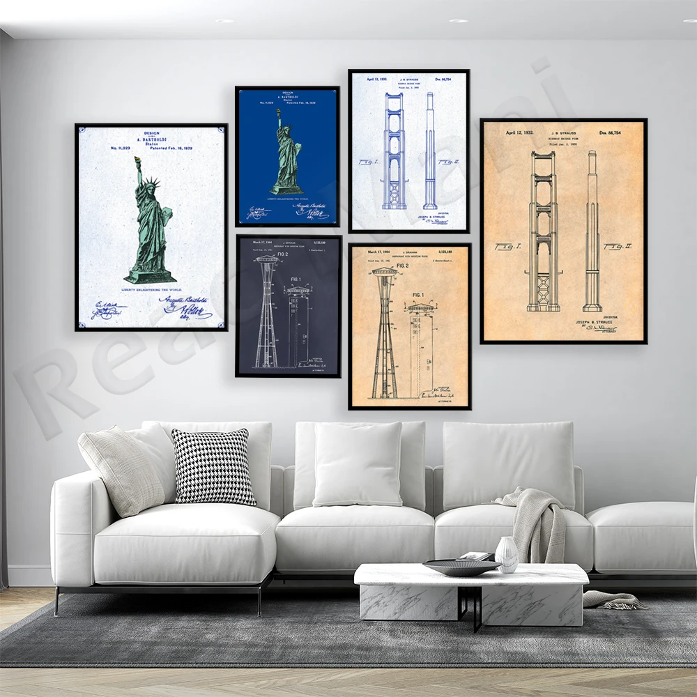 Патент на цветную Статую Свободы Нью-Йорка патент иглу в пространстве Сиэтла
