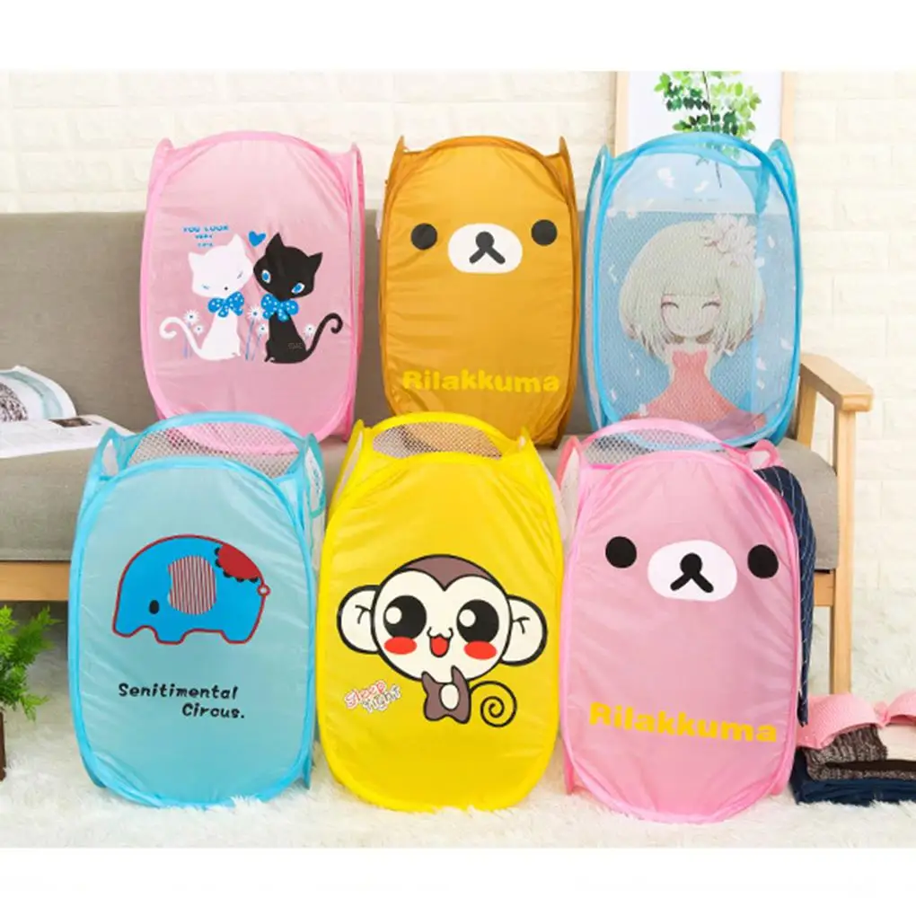 

1Pcs Laundry Basket Cartoon Sorting Basket Folding Clothes Storage Basket Children Kids Toys Storage Organizer Home Storage