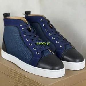 Zapatos de suela roja para hombre, calzado Derby aterciopelado,  transpirable, hecho a mano, Envío Gratis - AliExpress