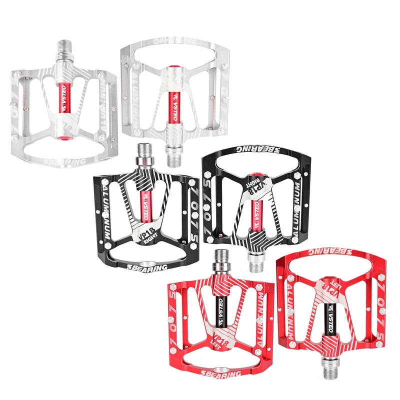 

VSTEO Bike Pedals Mountain Road Bike Pedal Platform Aluminum Alloy 3 Bearings Bicycle Pedal Parts