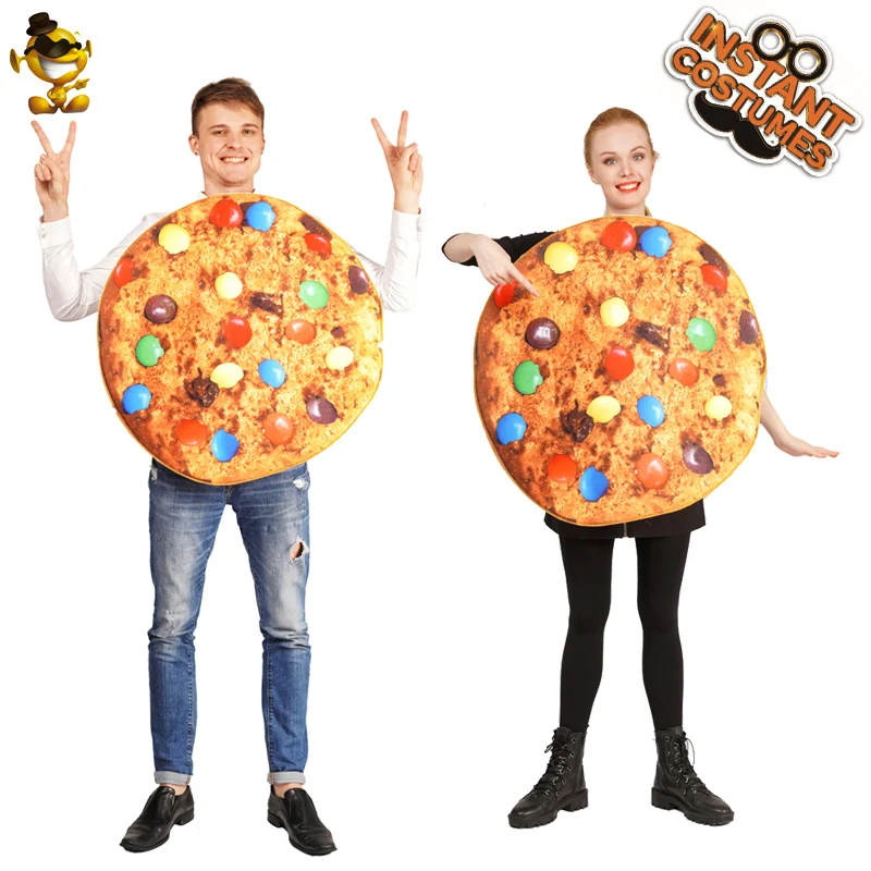 Candy Bean Cookie Costume Halloween Fancy Dress Party Couples Dress Up For Adults Funny Food Clothing Festival Clothing