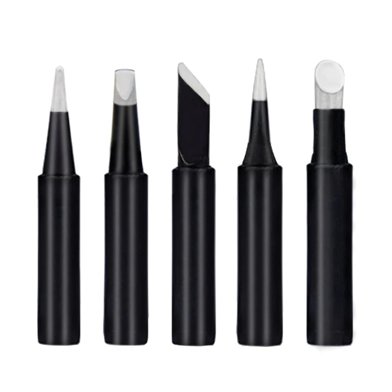 

KX4B 5Pieces/set 900M-T Free Soldering Iron Tips Welding Head For 936 852D 909D 898D 852D+ 852D Soldering Station