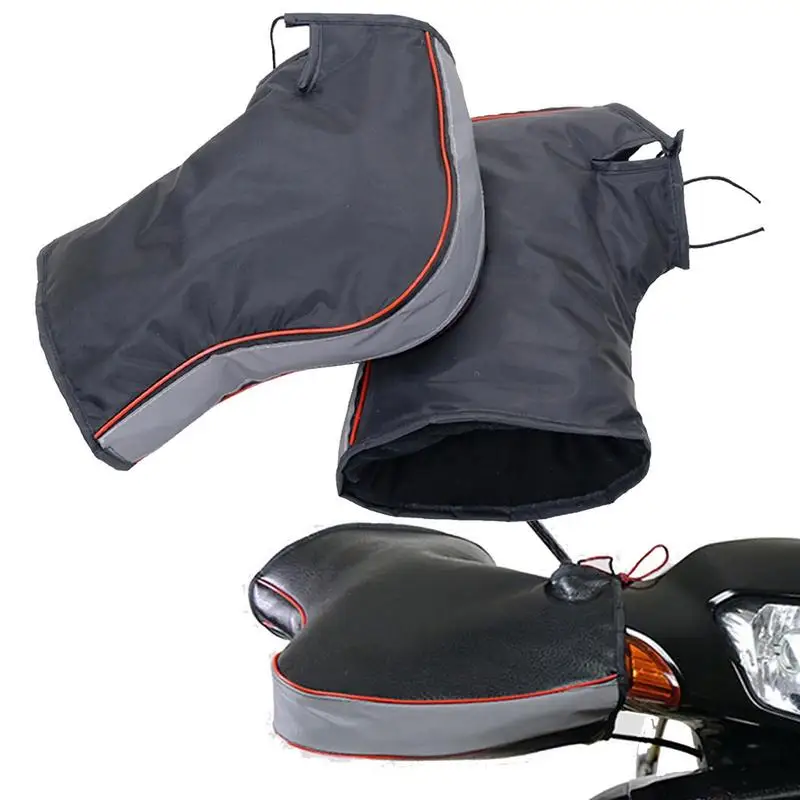 

Теплые мотоциклетные перчатки на руль, варежки, грелка для рук, водонепроницаемые ветрозащитные теплые мотоциклетные ручки, бара, закрывающие руки