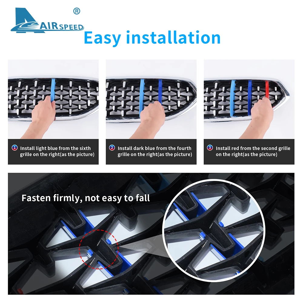 AIRSPEED для BMW Z4 G29 2020-2022 автомобильные передние накладки на решетку гриля зажимы