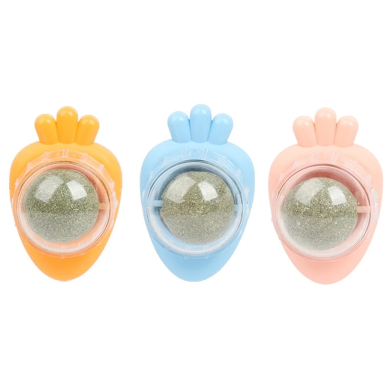 

GallFruit InteractiveCatToy CatnipBall CatSnack Toy InteractiveFor Indoor CatLickBall CatCatnipBall Wall Scratcher toy 090C