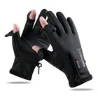 Зимние теплые перчатки с пальцами для мужчин и женщин, водонепроницаемые перчатки, перчатки для занятий спортом на открытом воздухе, для сенсорных экранов, для бега, велоспорта, рыбалки, велоспорта, лыжного спорта