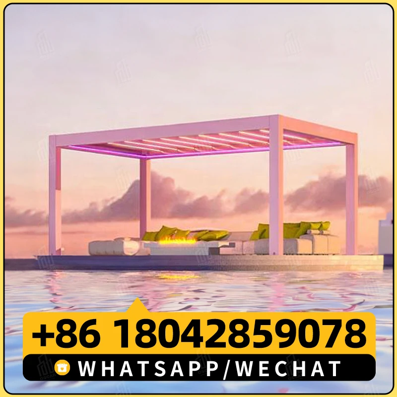 Вилла Открытый Сад Алюминиевый Ветрозащитный Крыша Беседка Навіс Дистанционное
