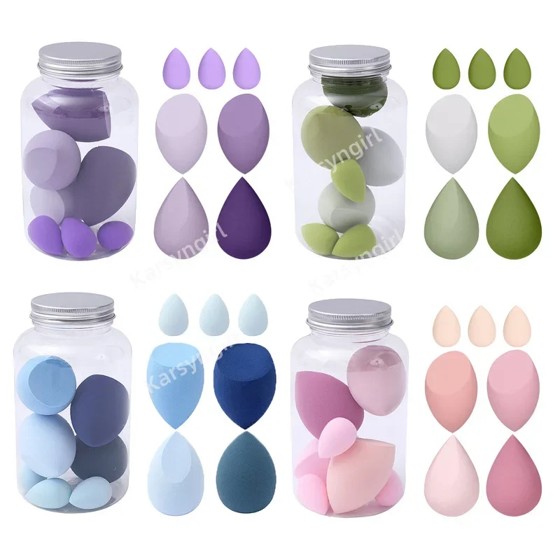 7 шт. губка для макияжа косметическая пуховка спонжи тонального крема блендер