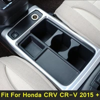 car water cup holder frame panel cover trims matte style fit for honda crv cr v 2015 2016 interior refit kit accessories