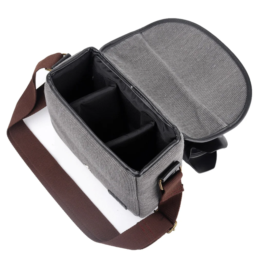 DSLR SLR Camera Shoulder Bag Shockproof Photography Messenger Pack Outdoor Cam Crossbody Pouch