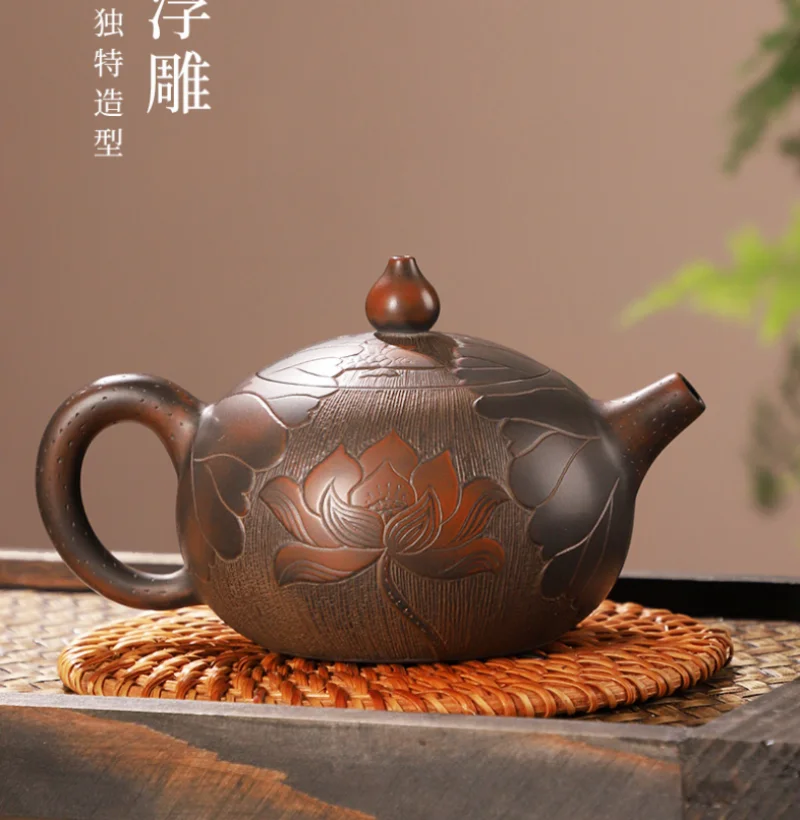 

Chinese GuangXi Qinzhou Nixingtao Ceramic Teapot Yuxi Pure Handcraft Beautiful Appearance Household Pu'er Oolong Tea Set