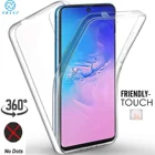 Силиконовый чехол для Samsung Galaxy A10 A20 A30S A50 A11 A21S A31 A41 A51 A71 A03S A22 A32 A52s A72 M12 A12 A42 A02S, полное покрытие, 360