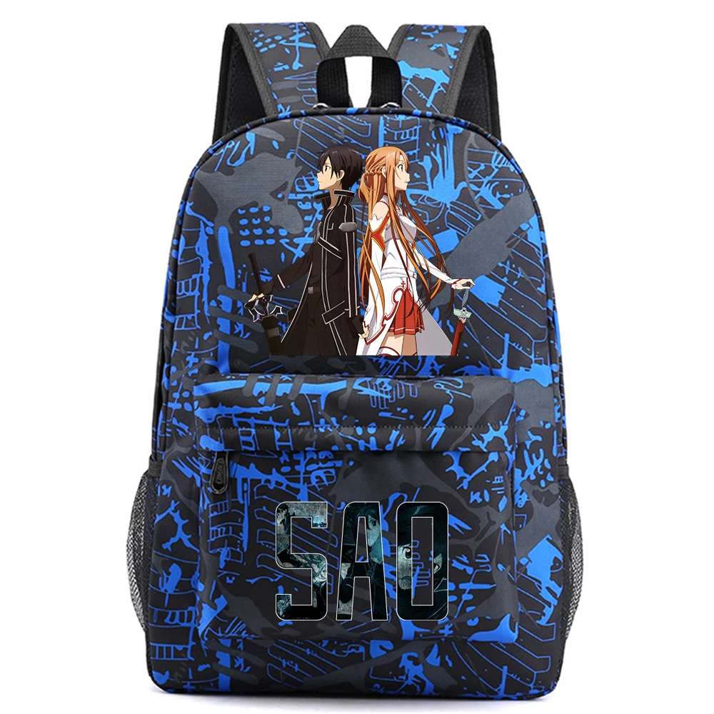 

Anime Sword Art Online Zipper Backpack Unisex Casual Knapsack Teenger Travel Laptop Bag Student Schoolbag High Quality Packsack