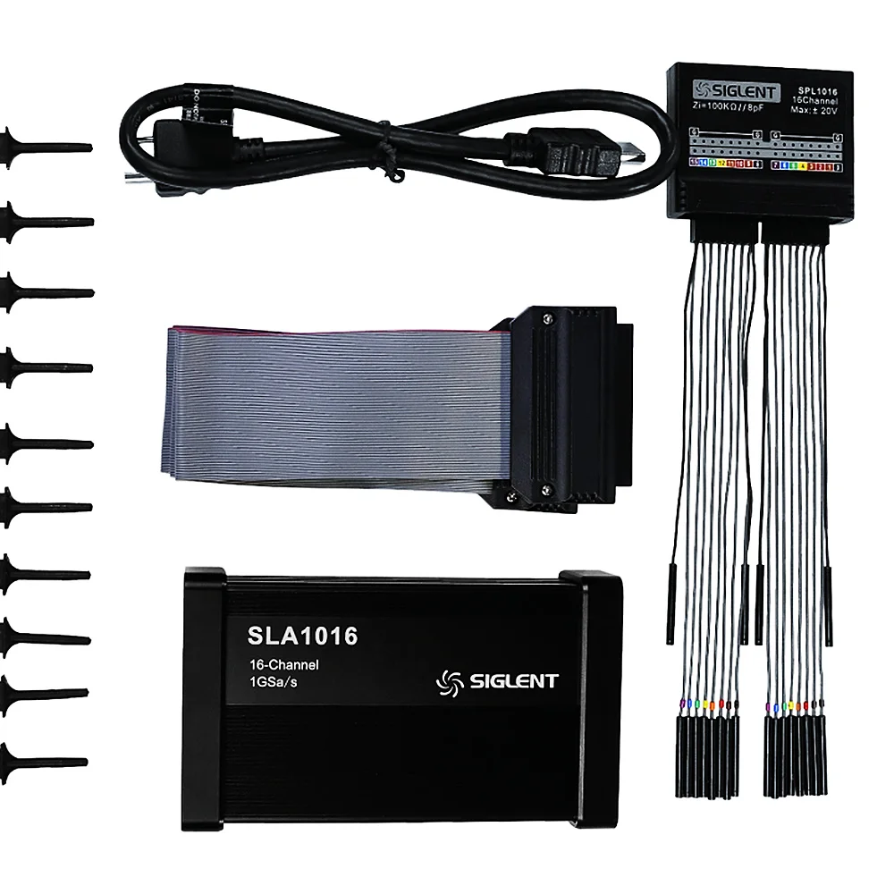 

SIGLENT SLA1016 SPL2016 SPL3016 Oscilloscope 16 Channel Logic Analyzer Probe Set SDS1000X Oscilloscope Logic Probe with Software