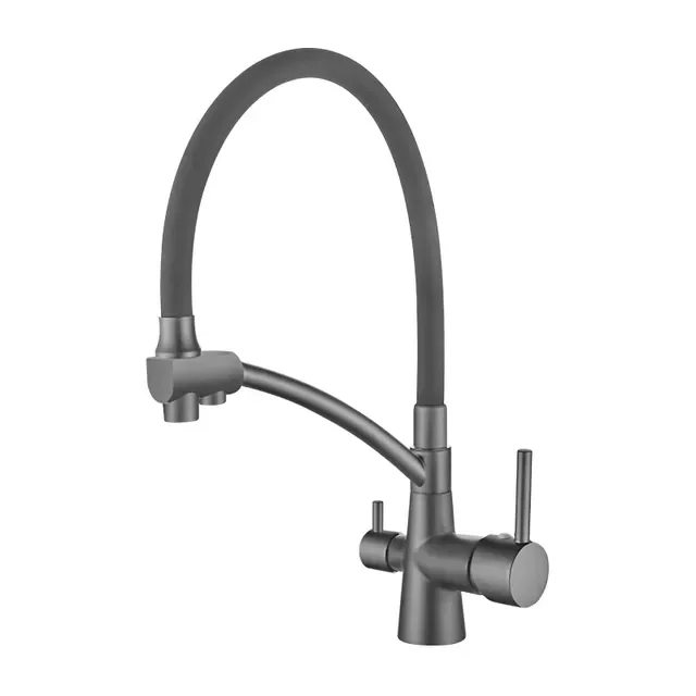 

Kitchen Faucet Water Filter Kitchen Faucets Dual Spout Filter Faucet Mixer Water Purification Feature Taps L4855-2