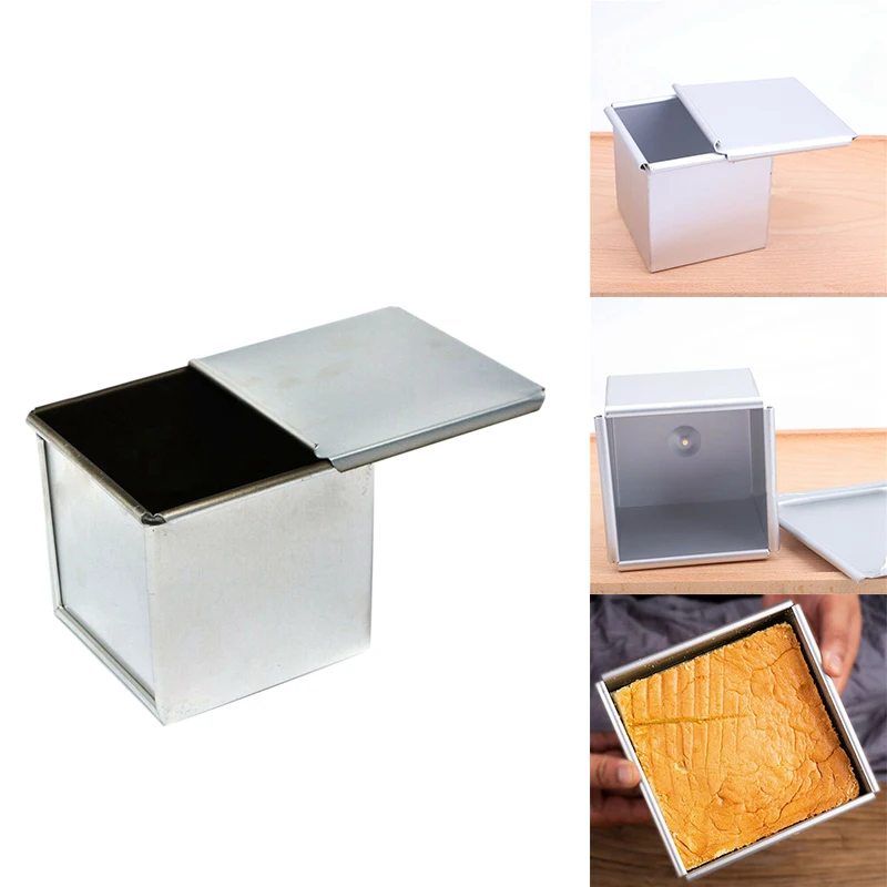 

Aluminum Alloy Toast Box Bread Loaf Pan Baking Mold with Lid Non-Stick Metal Mold