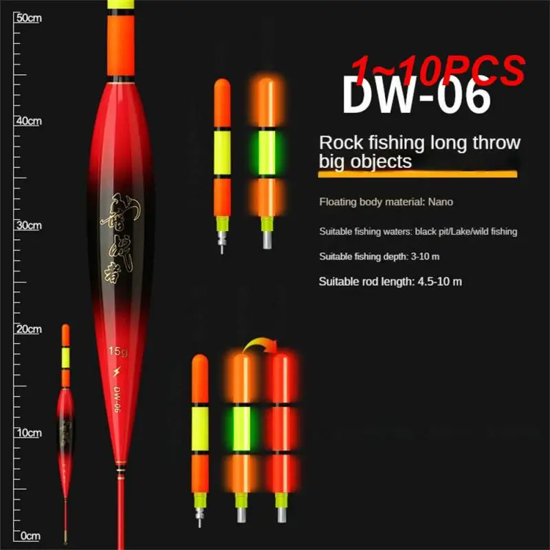 1 ~ 10 шт. светодиодный поплавок JiuYu для рыбалки