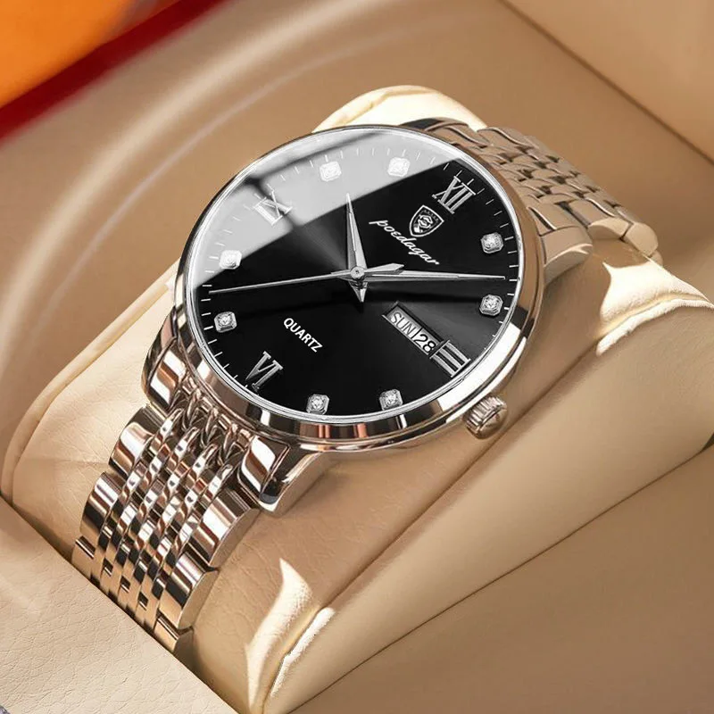 

Luxury Brand Watches Men Analog Stainless Steel Quartz Men Watch Business Men Watch Calendar Week Reloj Hombre Relogio Masculino