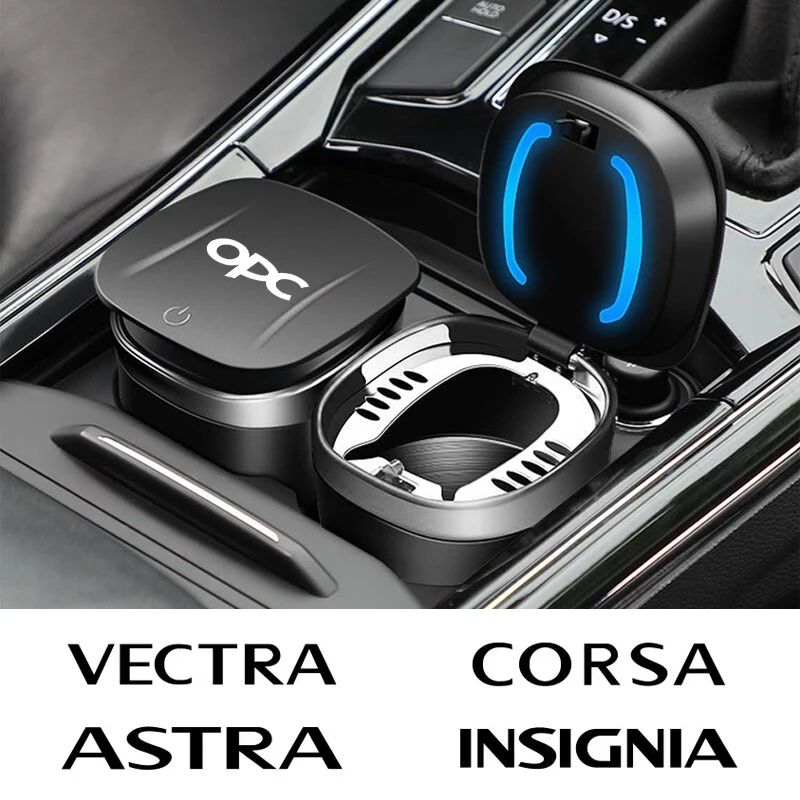 

Portable Car Cigarette Ashtray Cup With LED Light For Opel OPC OPCline Adam ASTRA Combo CORSA Grandland INSIGNIA MOKKA Meriva