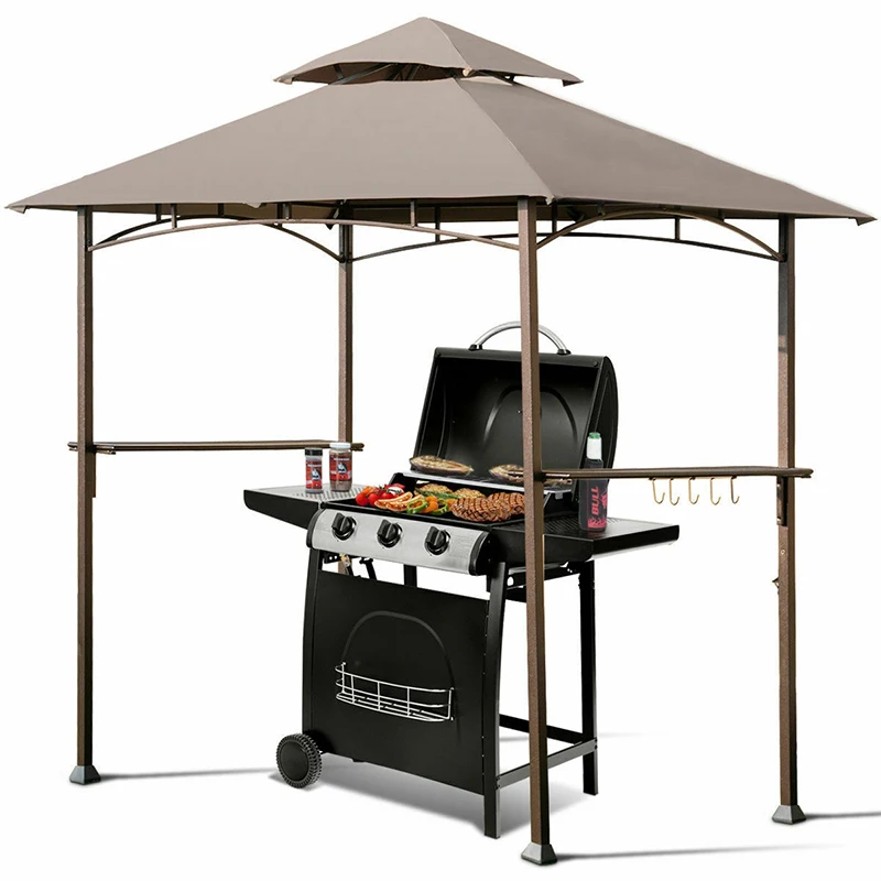 

8 X 5 Feet Awning Outdoor Barbecue Grill Gazebo Canopy Tent BBQ Shelter Awning Outdoor Gazebos Garden Supplies Shade