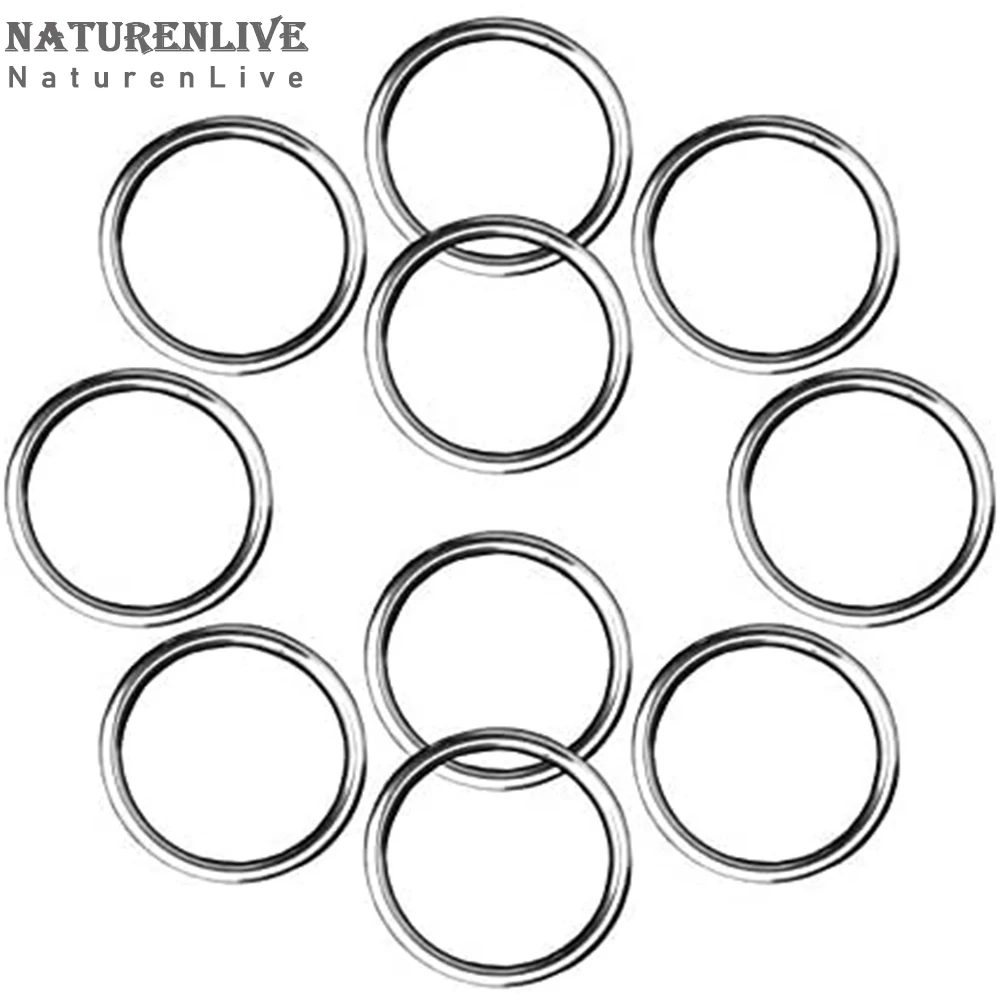 

10pcs Stainless Steel 316 Ring Welded 5/32" x 1.5" (4mm x 40mm) Marine Grade O - Ring For Rigging Marine Boat Yoga Hanging Rin