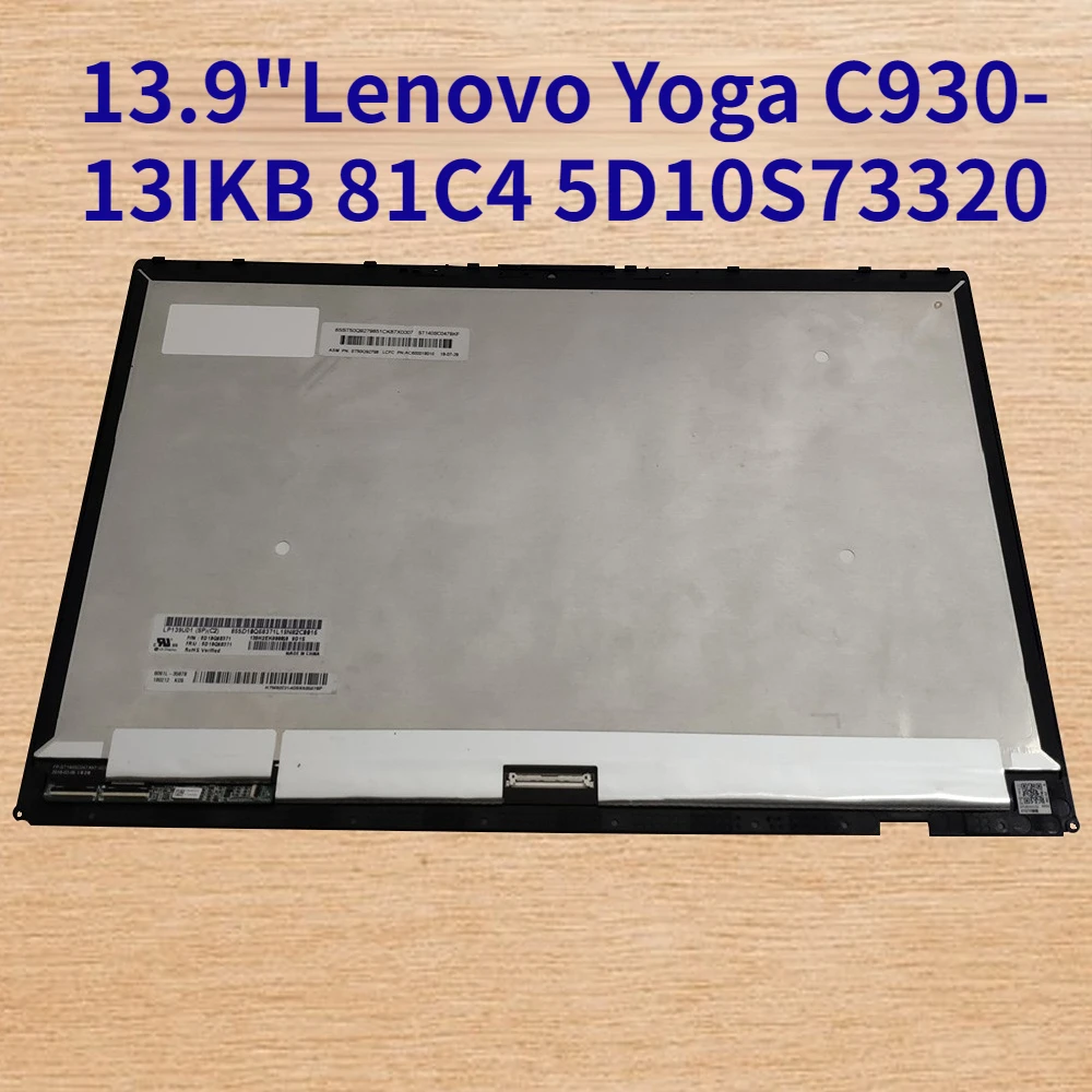 

13.9" UHD 4K LCD Display 5D10S73320 LP139UD1-SPC2 Touch Screen Digitizer Assembly replace For Lenovo Yoga C930-13IKB 81C4 laptop