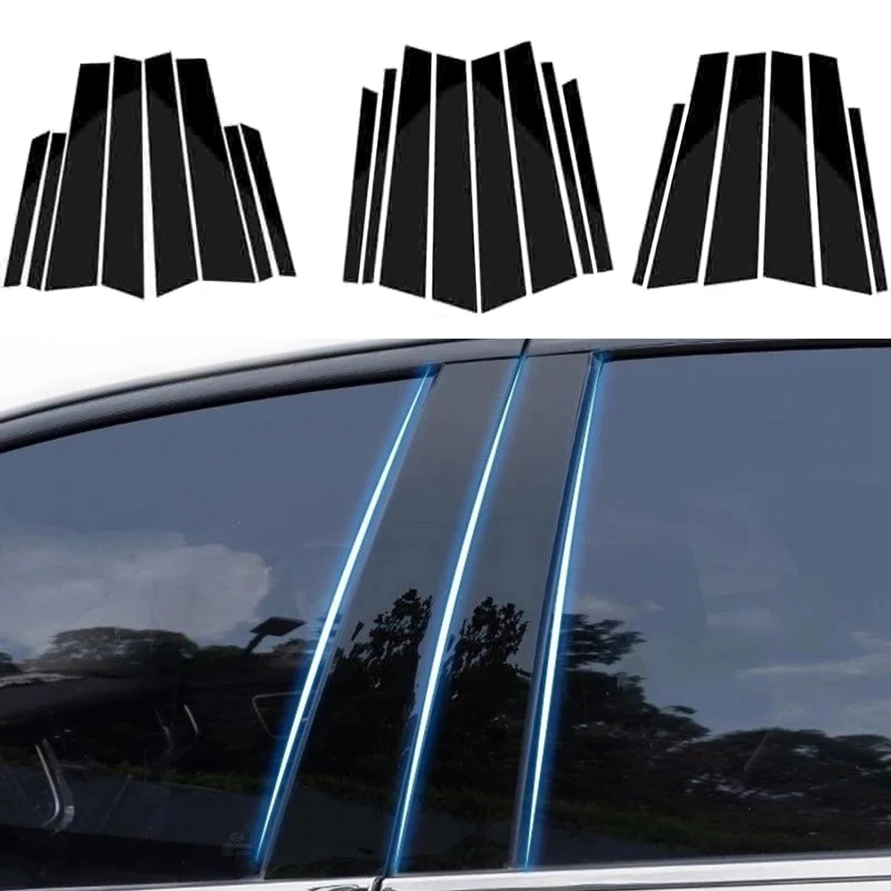 

Mirror Gloss Black Car Window B + C Pillars Sticker For BMW Series X 1 3 5 7 E46 F20 E90 F30 G20 E60 G30 F10 F11 F01 F02 F03 F04