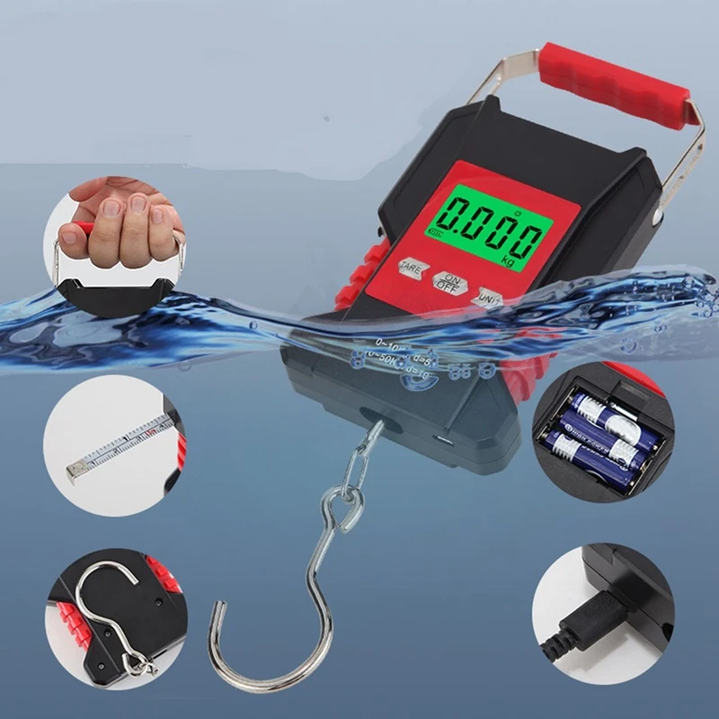 Portable Waterproof Weighing Scale Digital Recharged For Courier Hunting Luggage Home