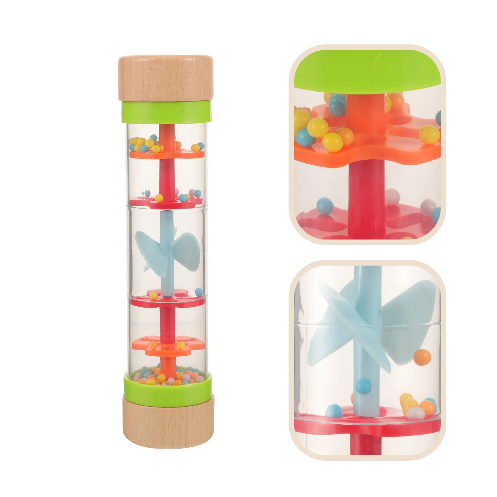 

Rainphone Детские деревянные игрушки Монтессори, ранние музыкальные песочные часы в виде капли дождя, детский производитель дождя