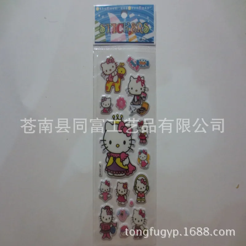 

Детские хрустальные наклейки Hello Kitty, алмазные наклейки, декоративная трехмерная фотоакриловая паста