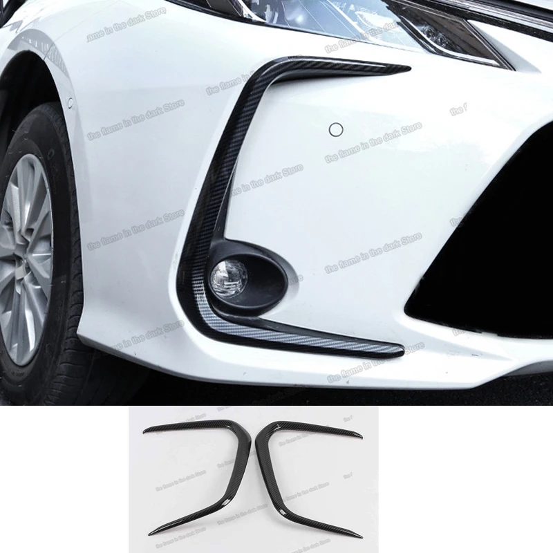 

carbon fiber car front cornor foglight frame trims for toyota corolla 2019 2020 2021 2022 e210 hybrid sport gr accessories auto