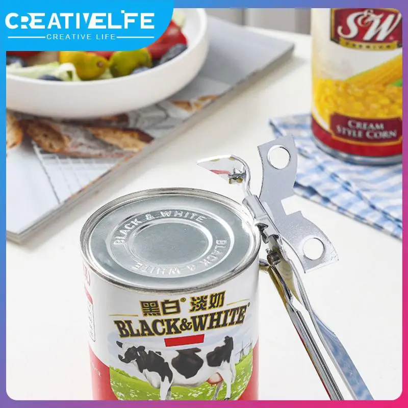 

Easy Open Cover Metal Bottle Opener Ortable Durable Opener Silver Small Opener Kitchen Tools Modern Minimalist Can Opener