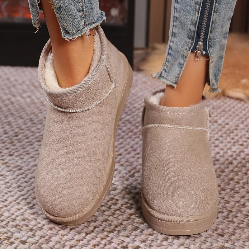 Женские низкие ботинки новые зимние на плоской подошве матовые и флисовые